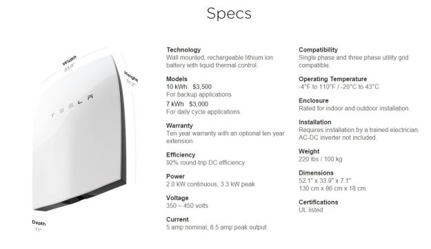 Tesla-Wall-Battery-Specs