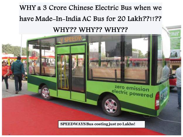 Speedways - Indian Company - AC Electric Bus for Rs 20 Lakh