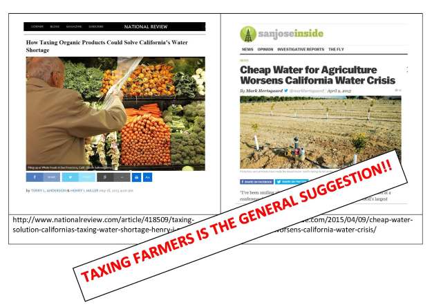 Water crisis - Tax Farmers - Stupid Suggestion