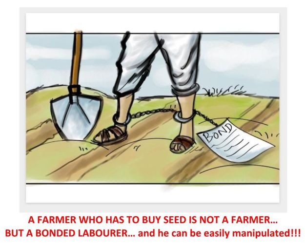 A farmer who buys seeds is a foolish bonded labourer
