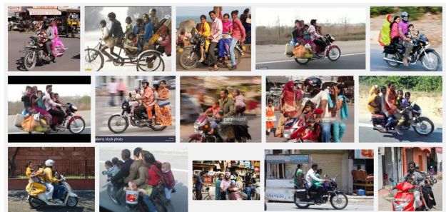 Families on 2Wheelers