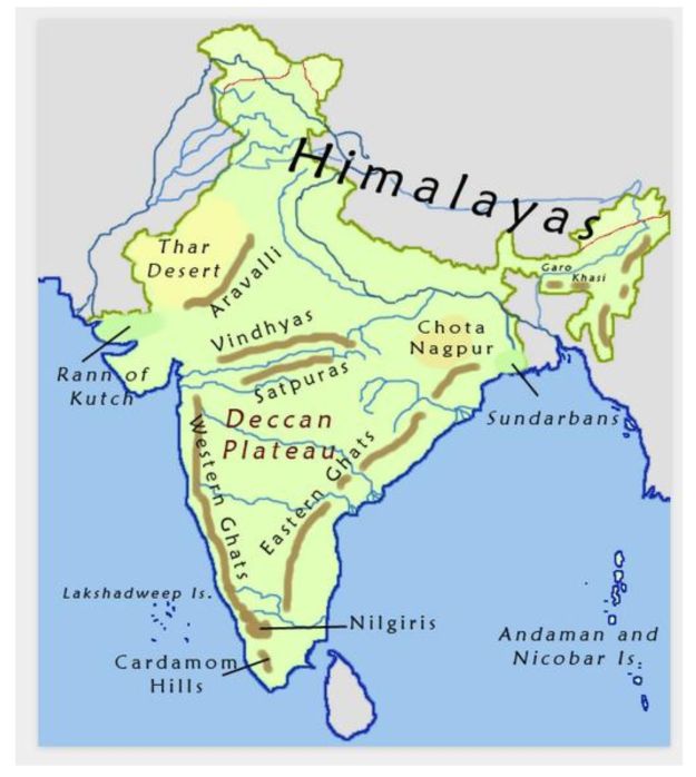 Mountains of India trap rain water