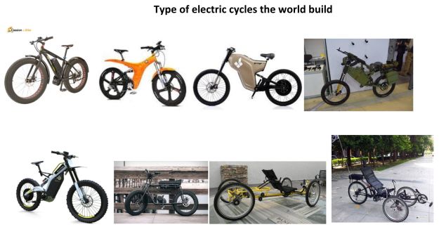 Type of electric cycles the world build