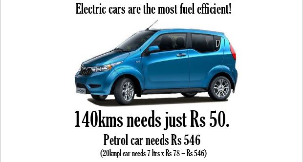 Electric car is fuel efficient